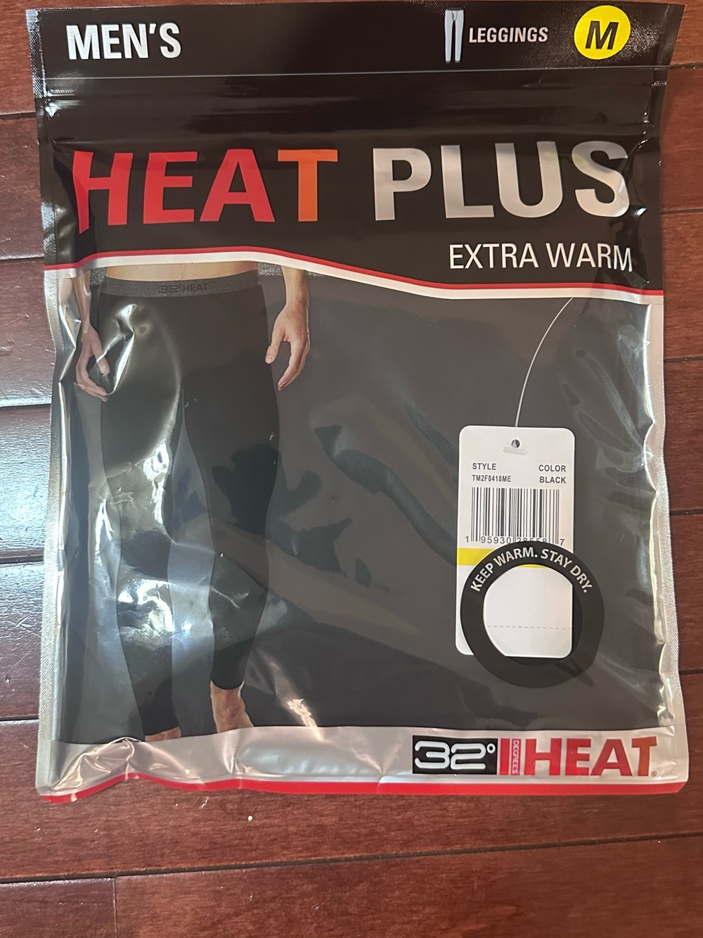 32 Degrees Men HEAT PLUS Extra Warm Leggings - Black